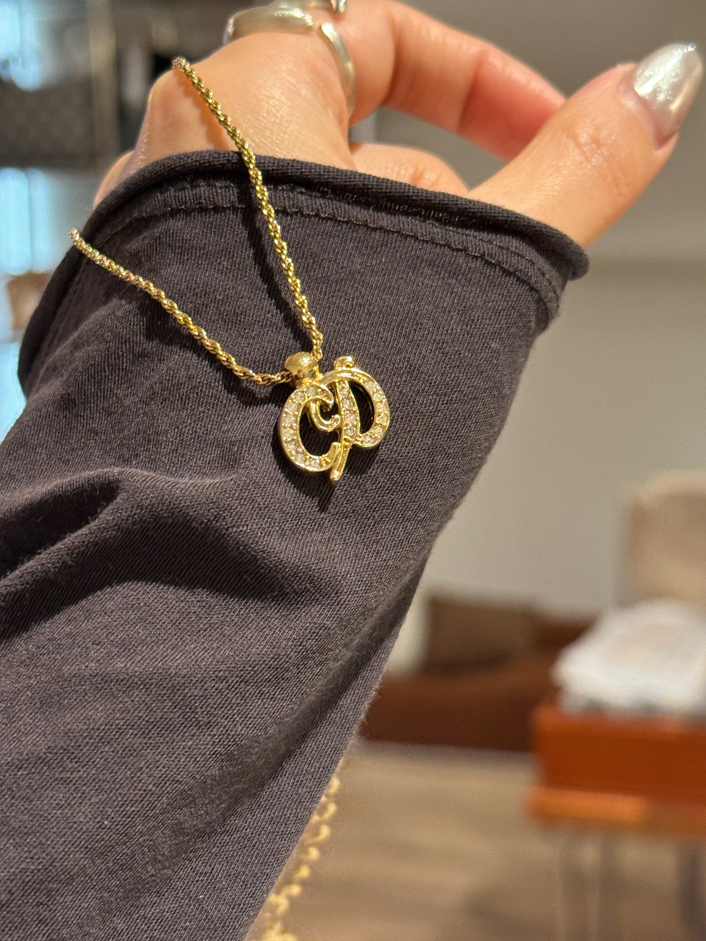 Vintage Dior CD necklace✨