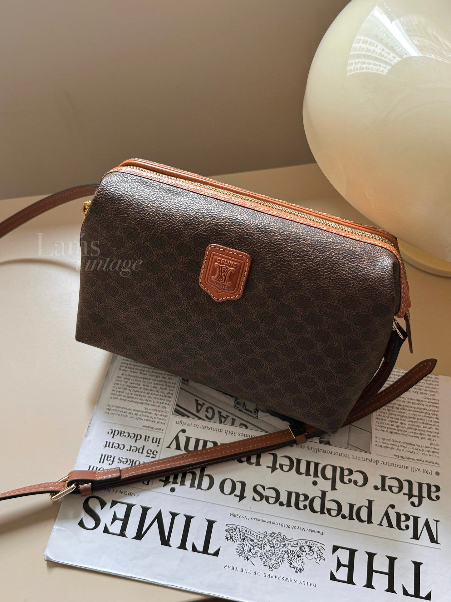 Vintage Celine macadam pouch🪐