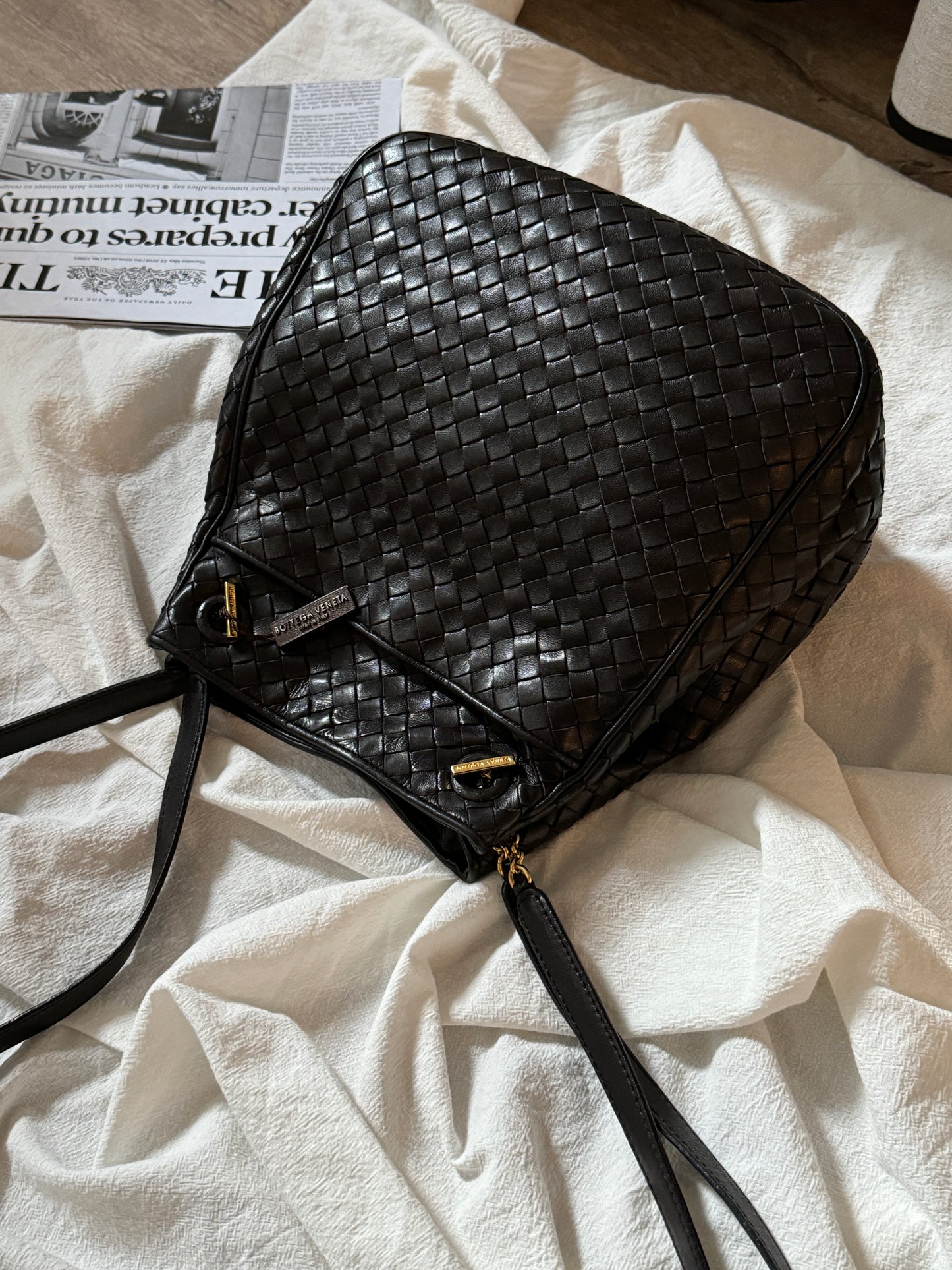 Vintage Bottega Veneta leather shoulder/crossbody bag