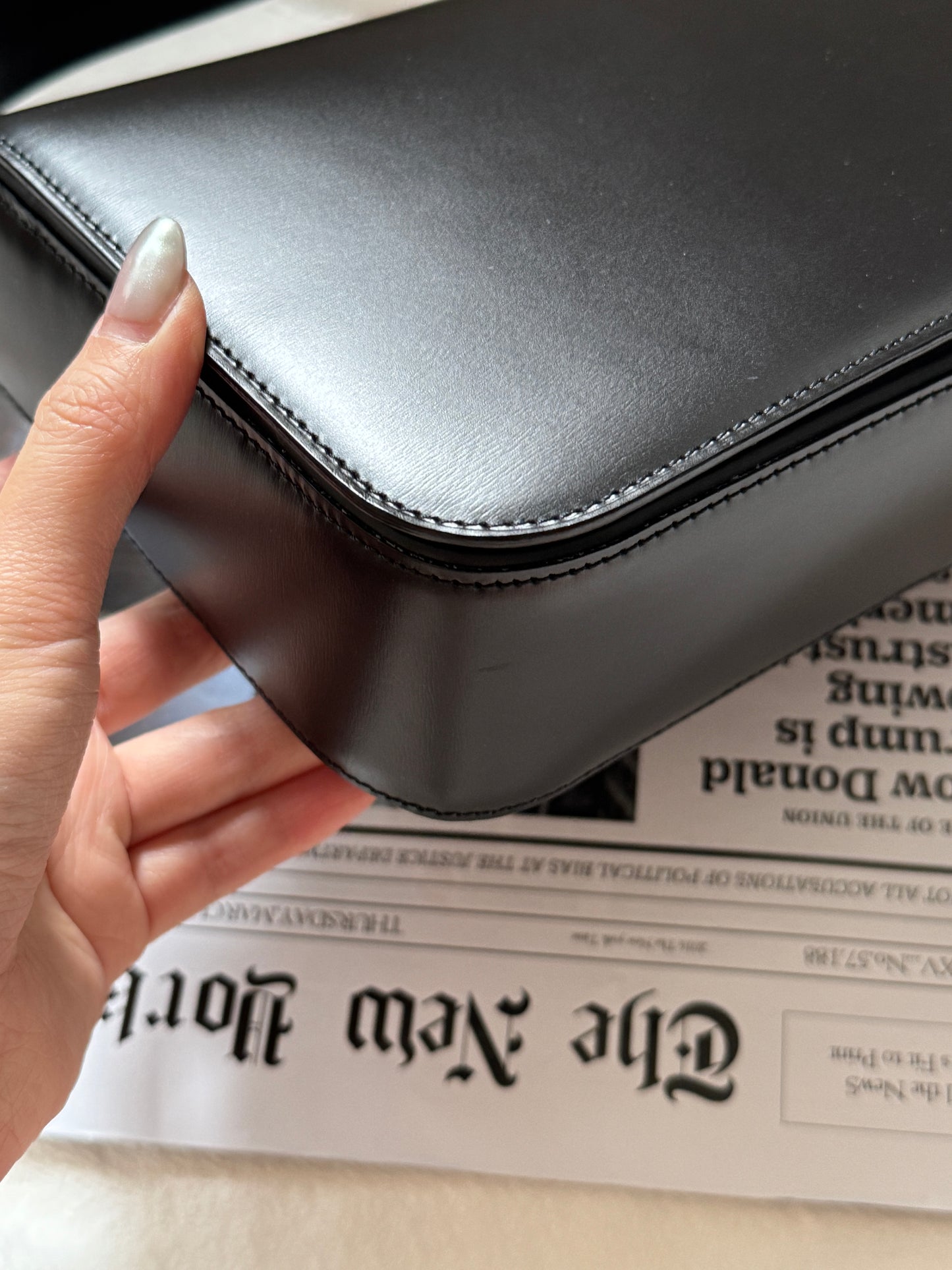 Vintage Cartier 黑銀豹頭shoulder box bag