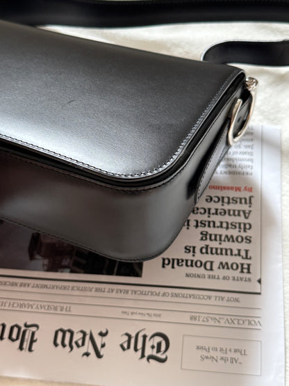 Vintage Cartier 黑銀豹頭shoulder box bag