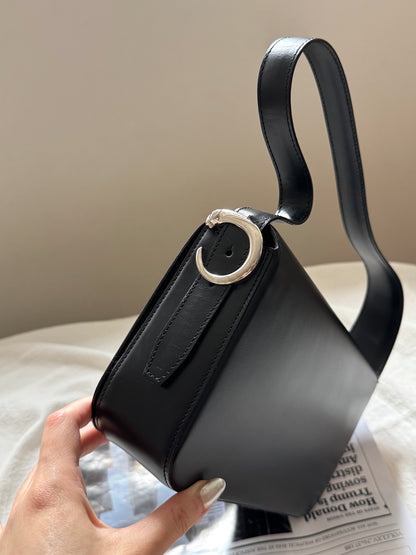 Vintage Cartier 黑銀豹頭shoulder box bag