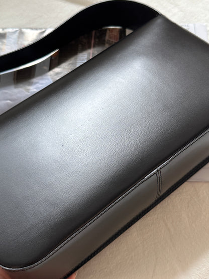 Vintage Cartier 黑銀豹頭shoulder box bag