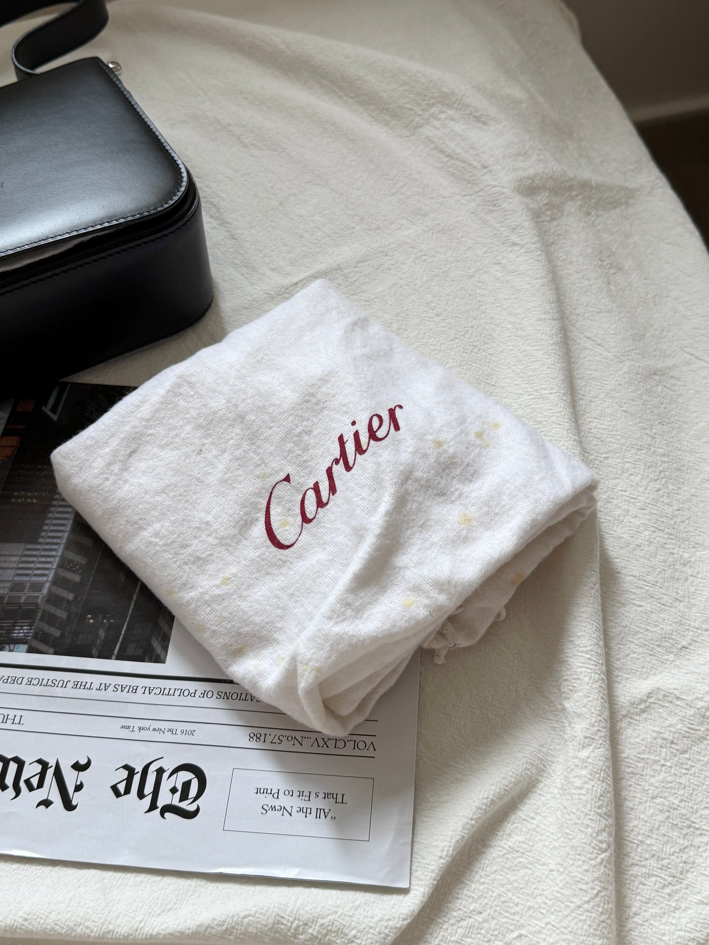 Vintage Cartier 黑銀豹頭shoulder box bag