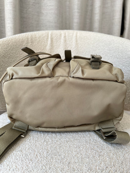 Vintage Prada khaki nylon backpack🥯