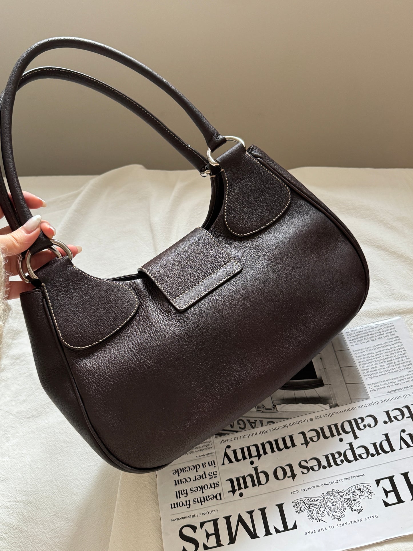 Vintage P r a d a機車hobo bag🏍️