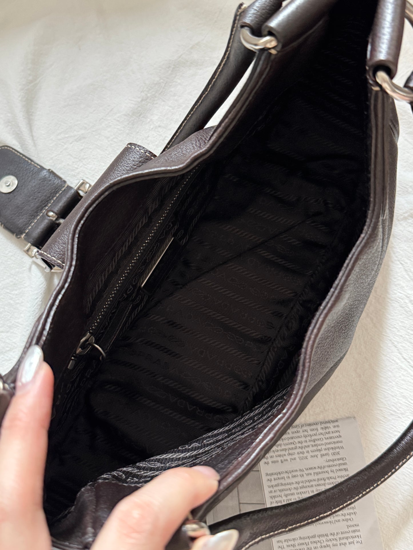 Vintage P r a d a機車hobo bag🏍️