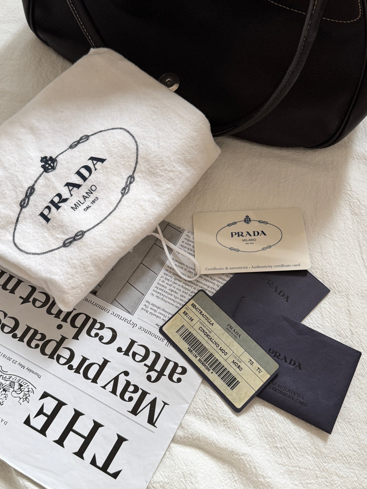 Vintage P r a d a機車hobo bag🏍️