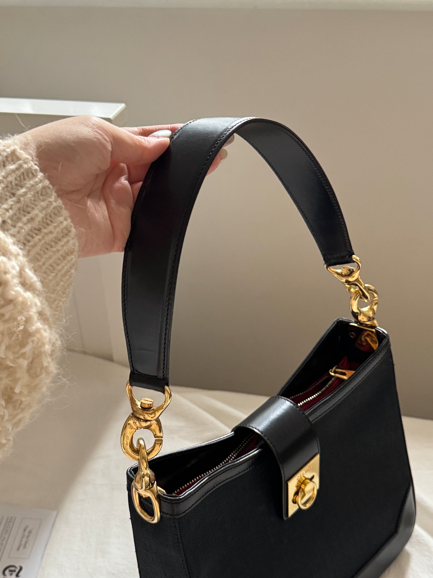 Vintage Celine 金環單肩hobo bag💫