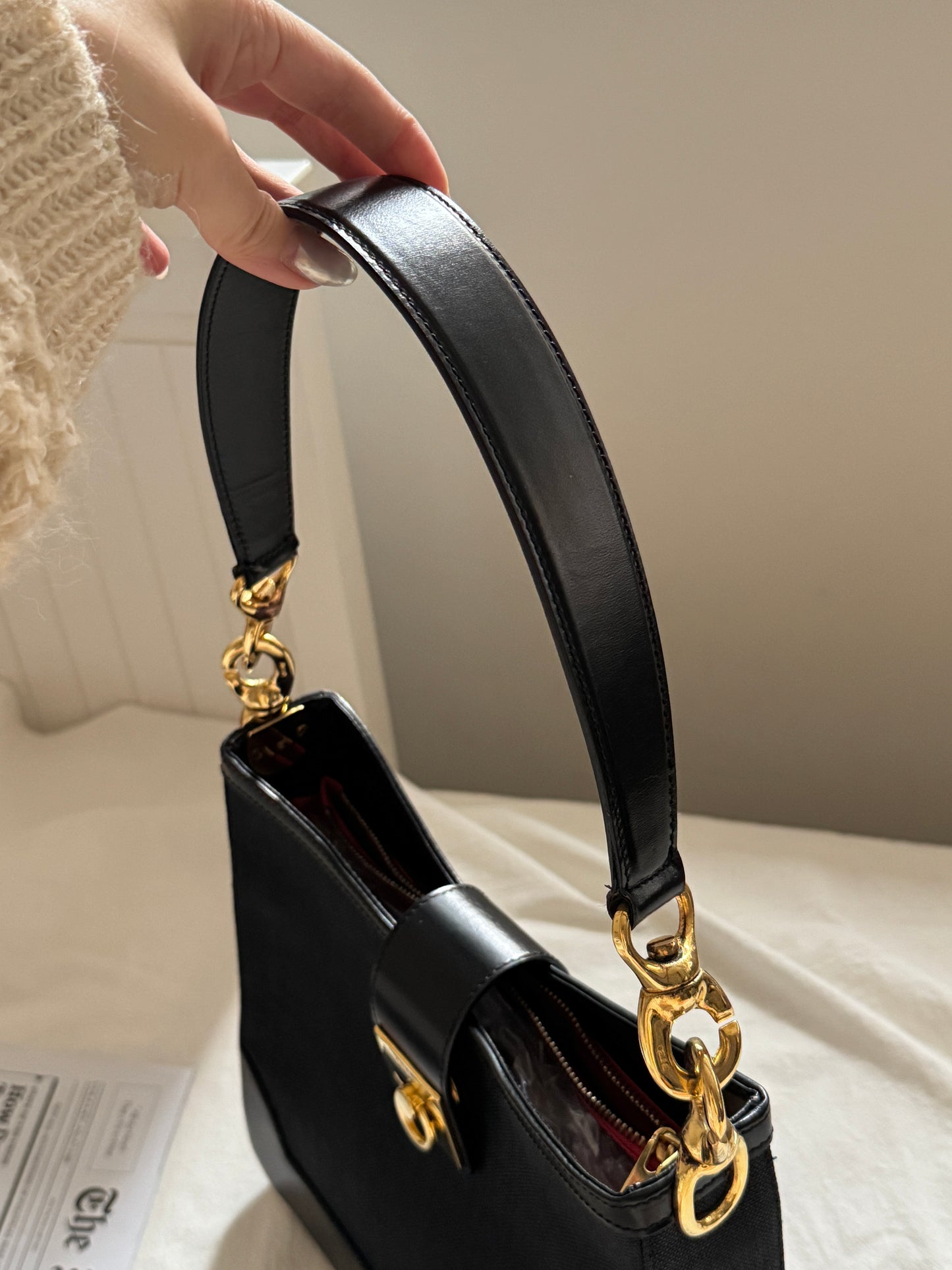 Vintage Celine 金環單肩hobo bag💫