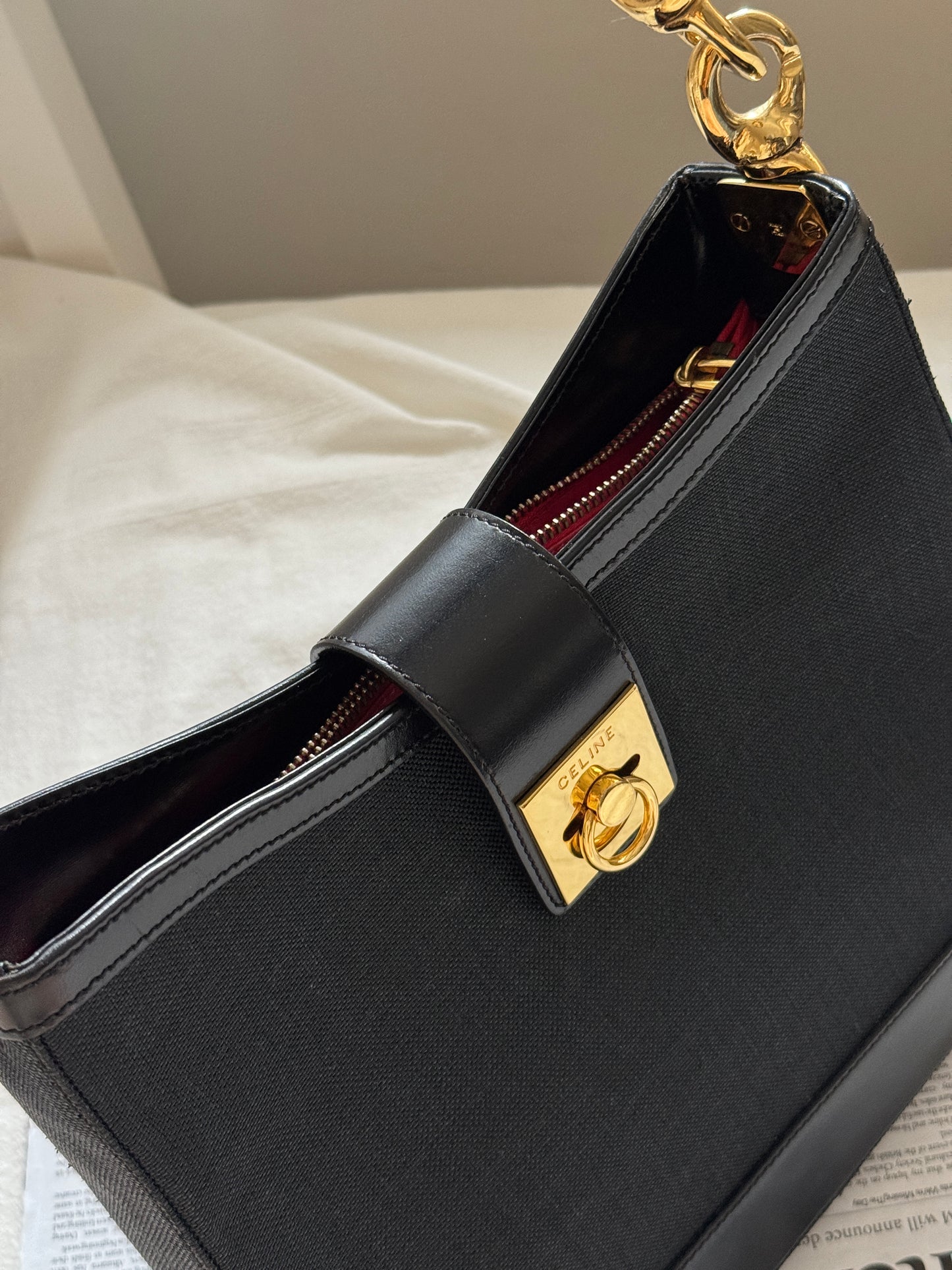 Vintage Celine 金環單肩hobo bag💫