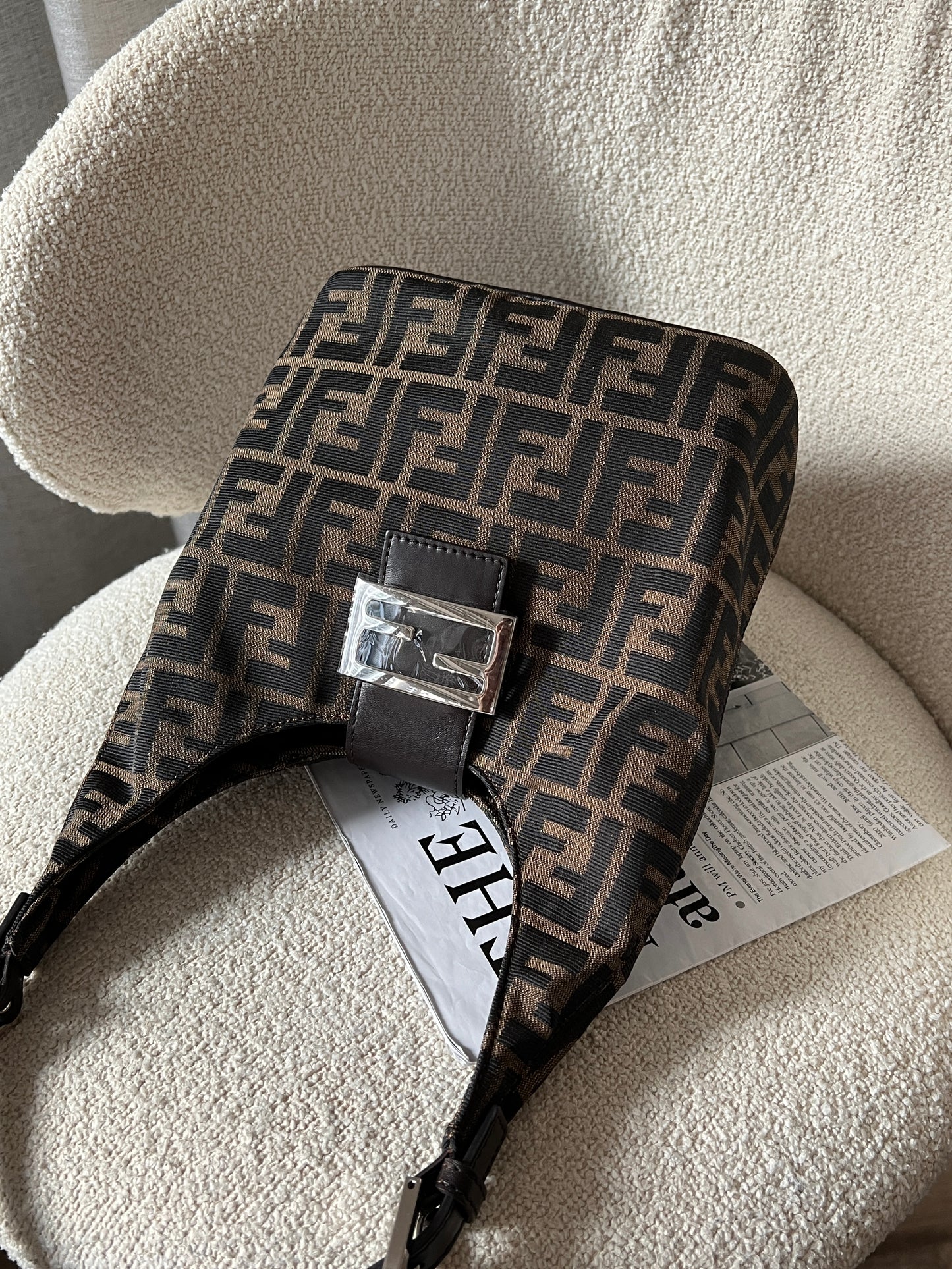 Vintage Fendi zucca薯條hobo bag