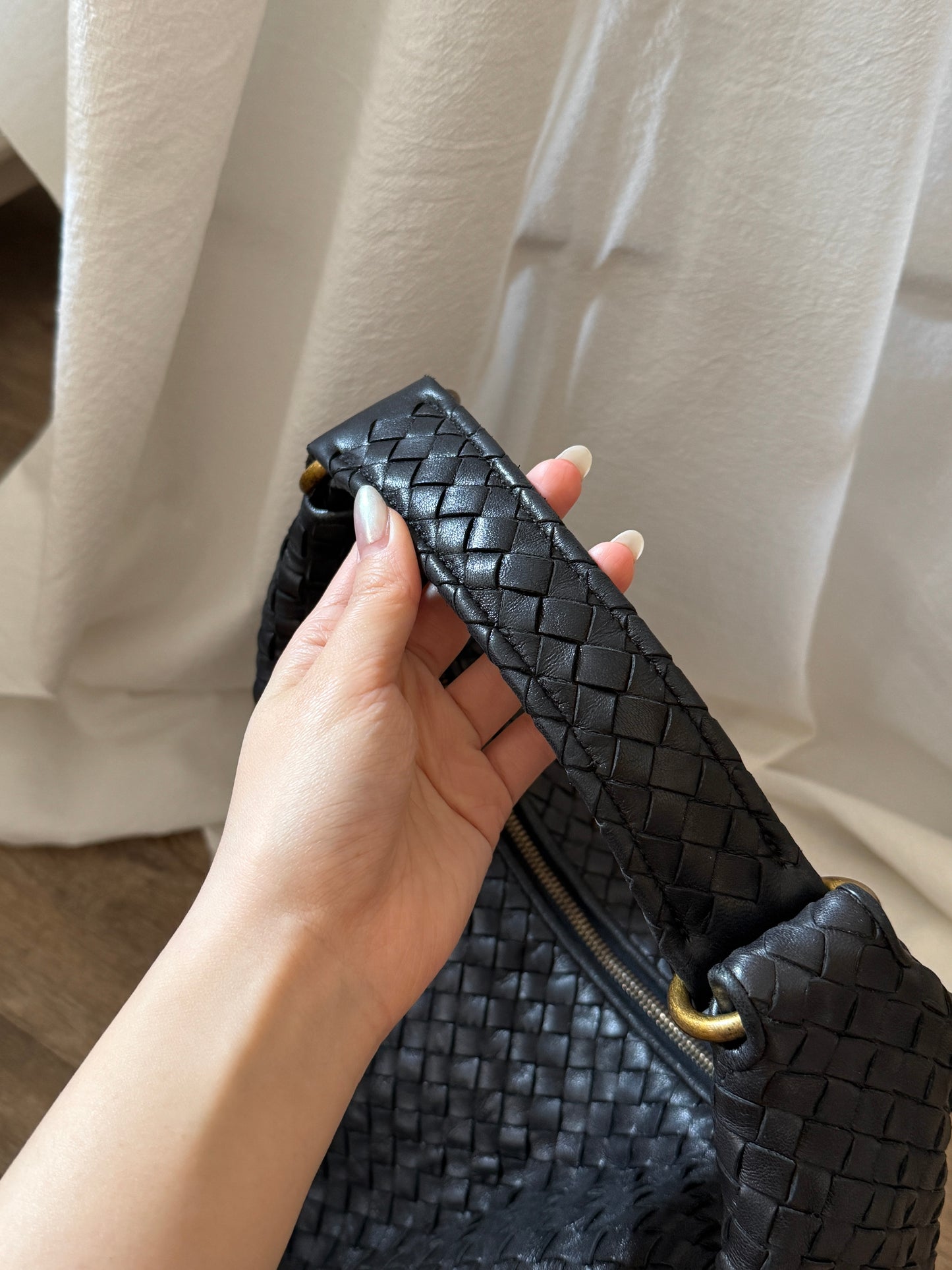 Vintage Bottega Veneta 黑金大hobo bag🎩