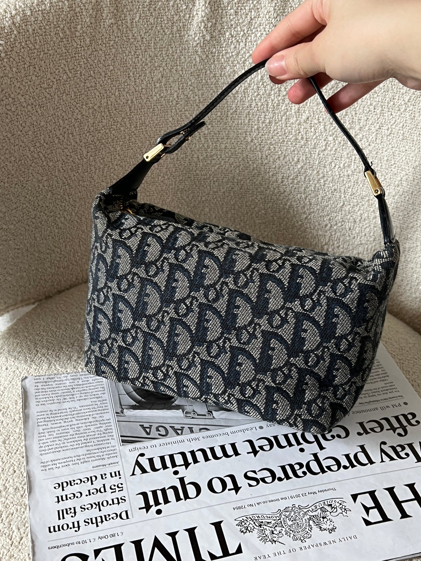 Vintage Dior navy trotter 飯盒包 box bag