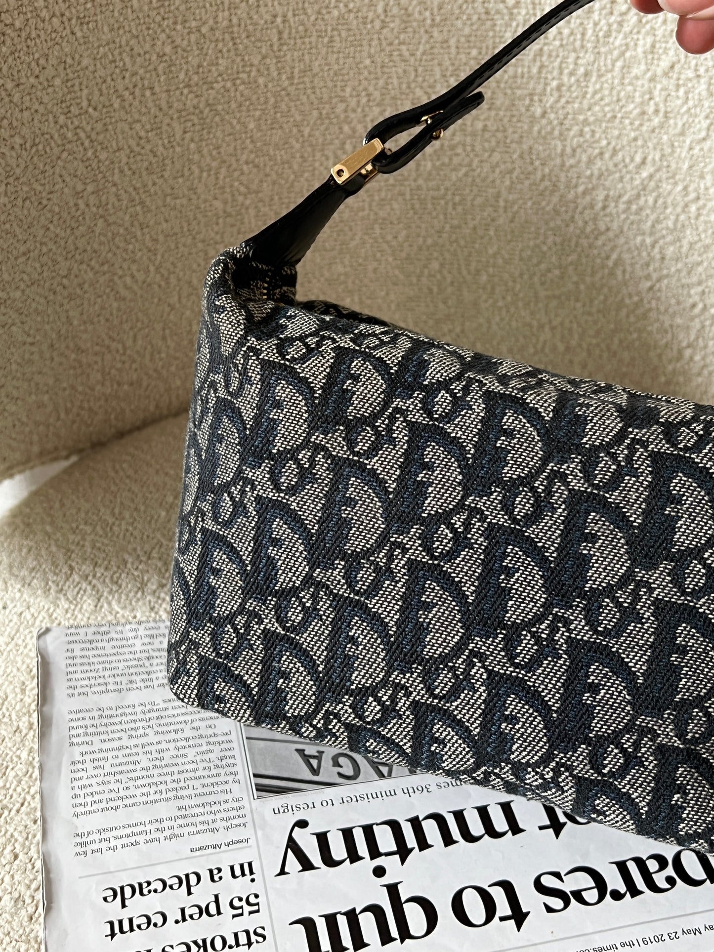 Vintage Dior navy trotter 飯盒包 box bag