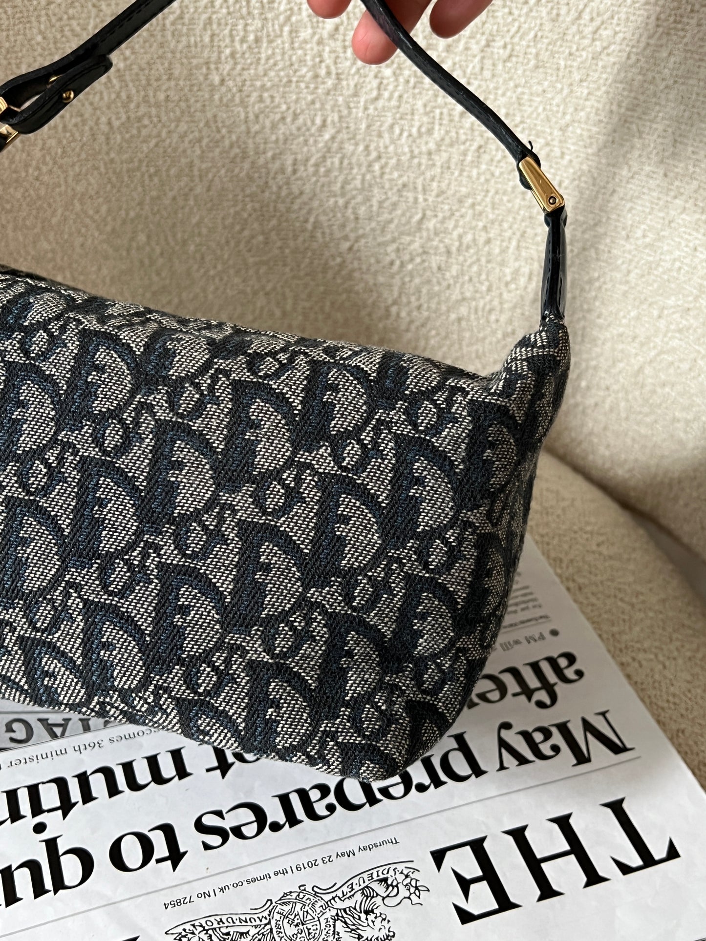 Vintage Dior navy trotter 飯盒包 box bag