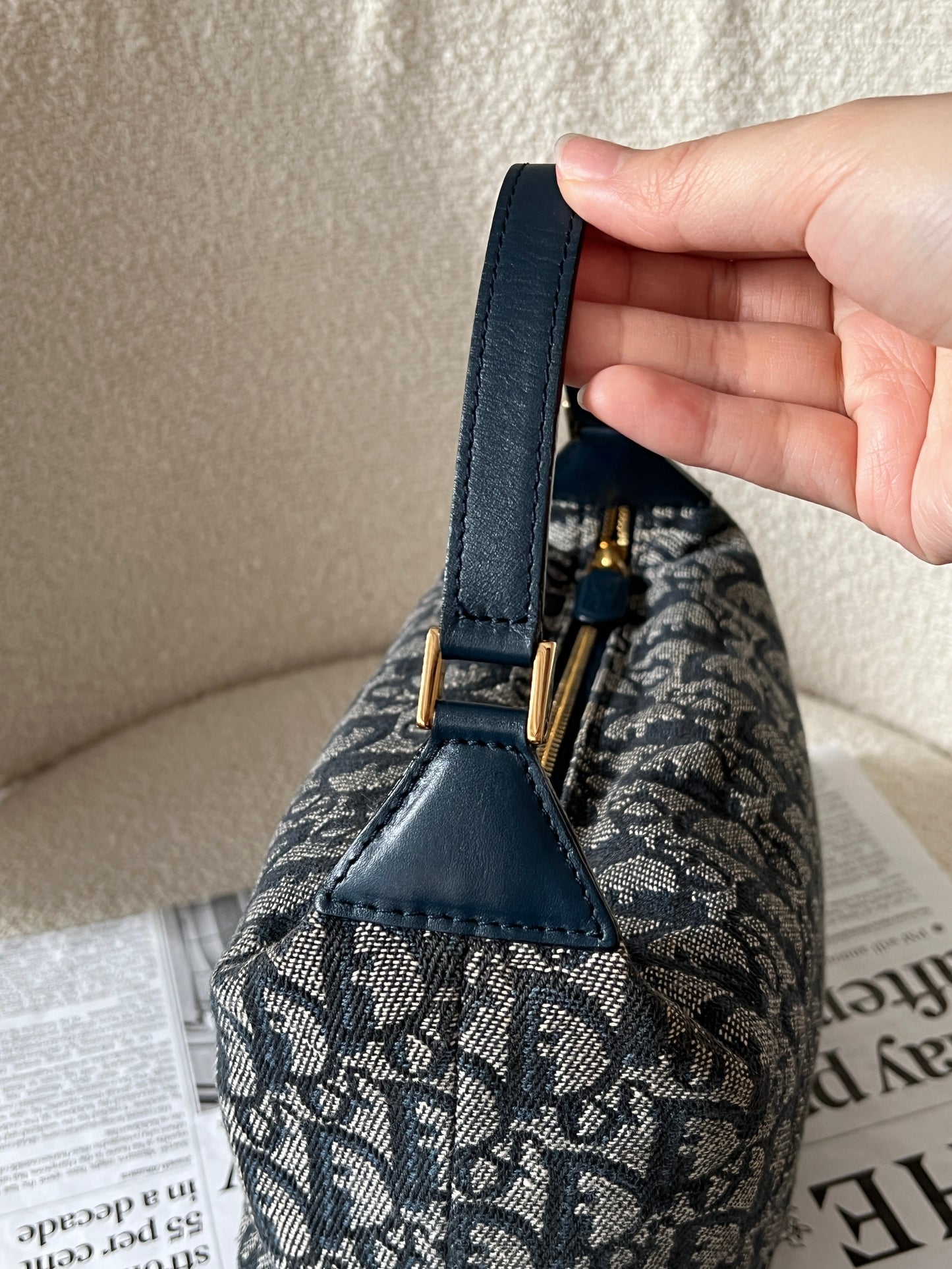 Vintage Dior navy trotter 飯盒包 box bag