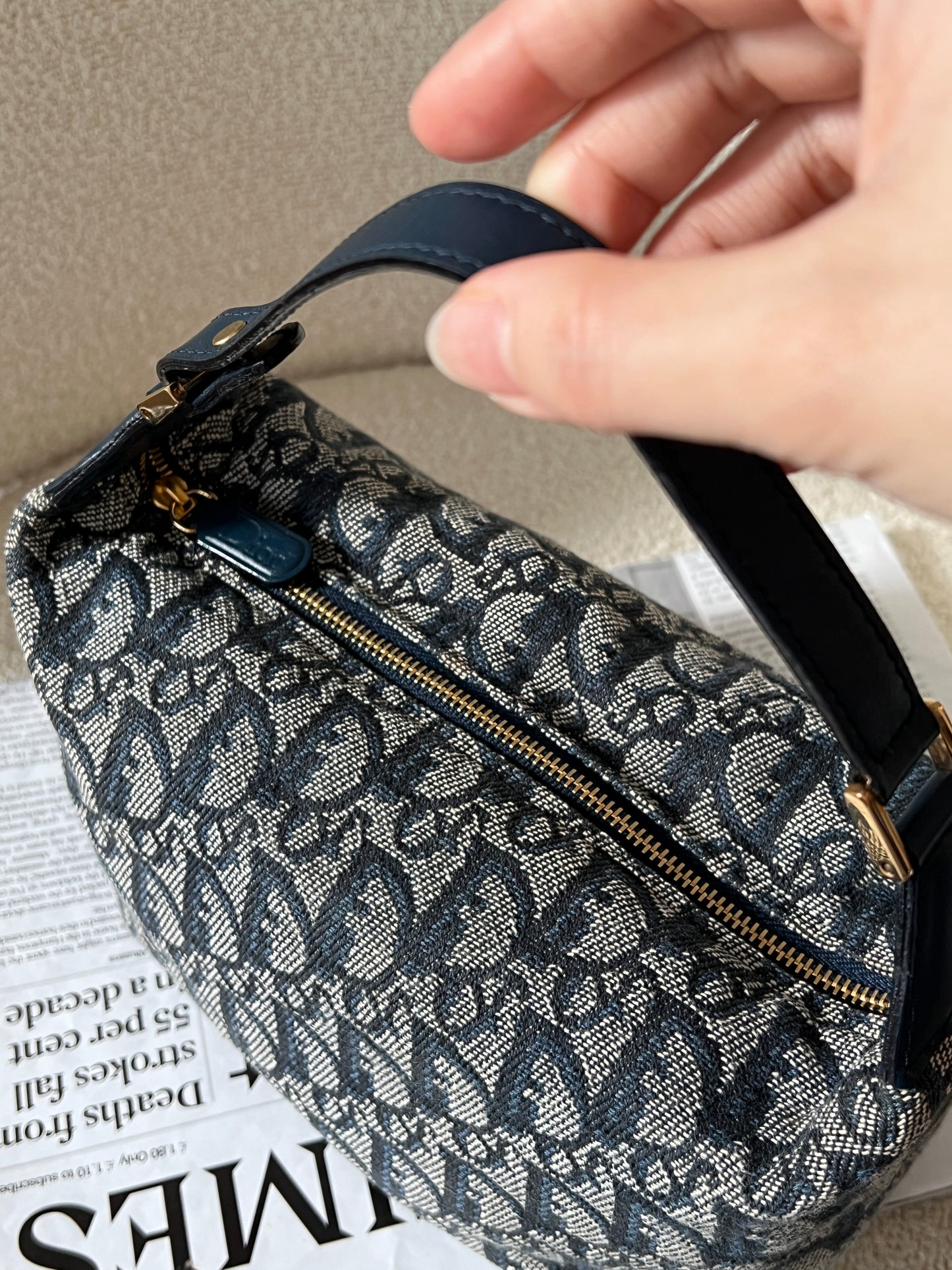 Vintage Dior navy trotter 飯盒包 box bag