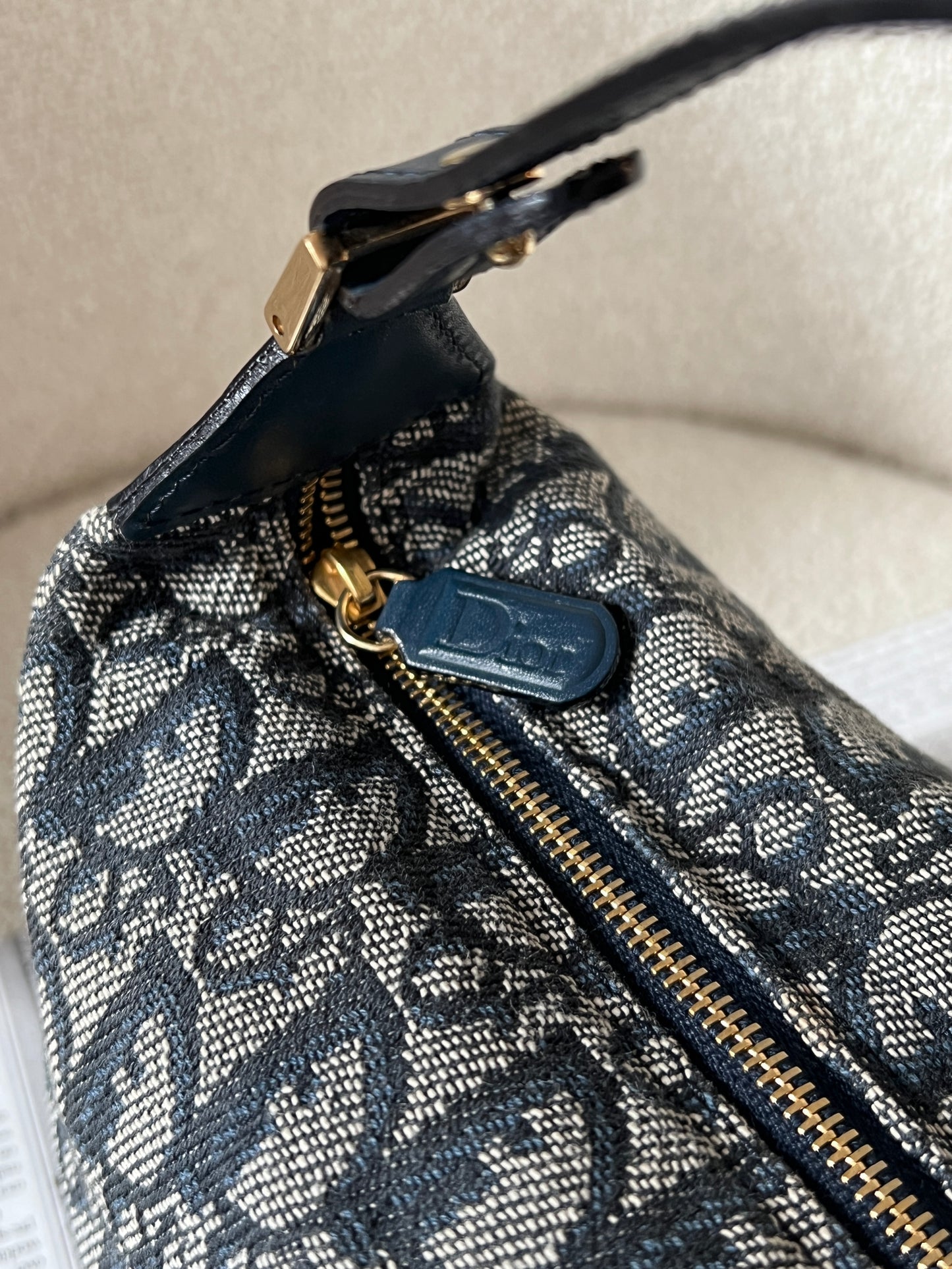 Vintage Dior navy trotter 飯盒包 box bag