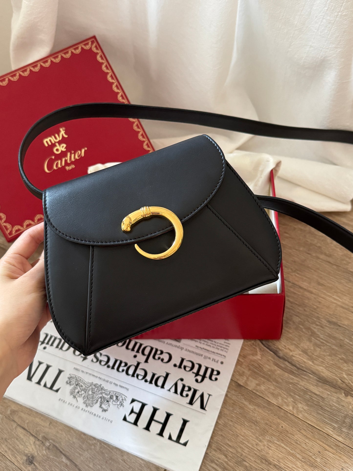 1995 Vintage Cartier黑金豹頭3-way🐆