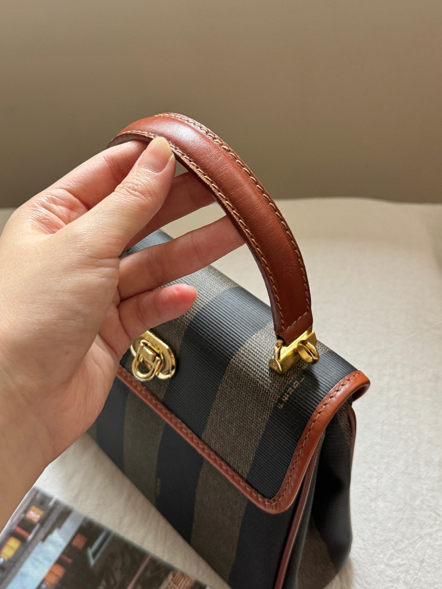 Vintage Fendi pequin mini kelly🪐