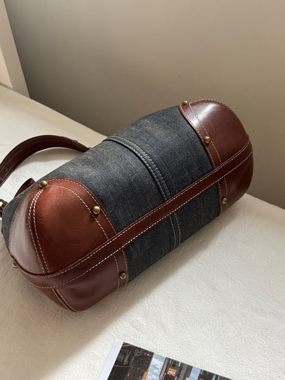 Vintage Burberry denim hobo bag