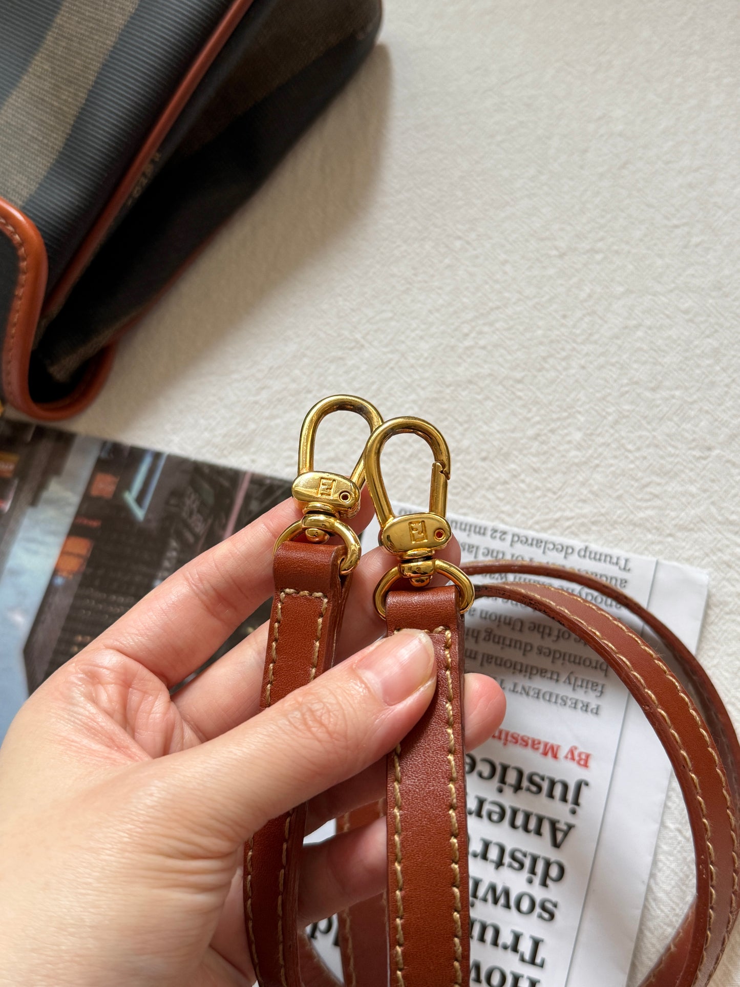Vintage Fendi pequin mini kelly🪐