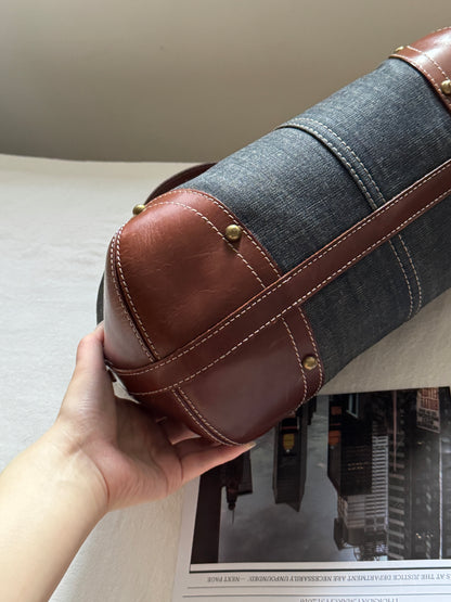 Vintage Burberry denim hobo bag