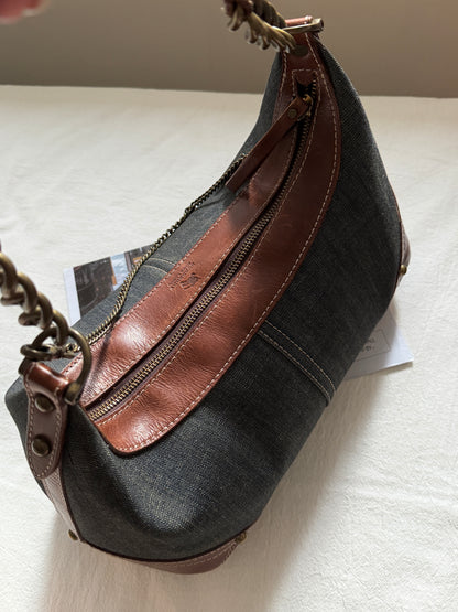 Vintage Burberry denim hobo bag