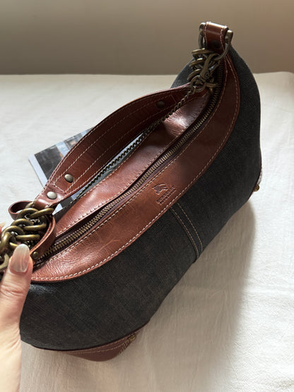 Vintage Burberry denim hobo bag