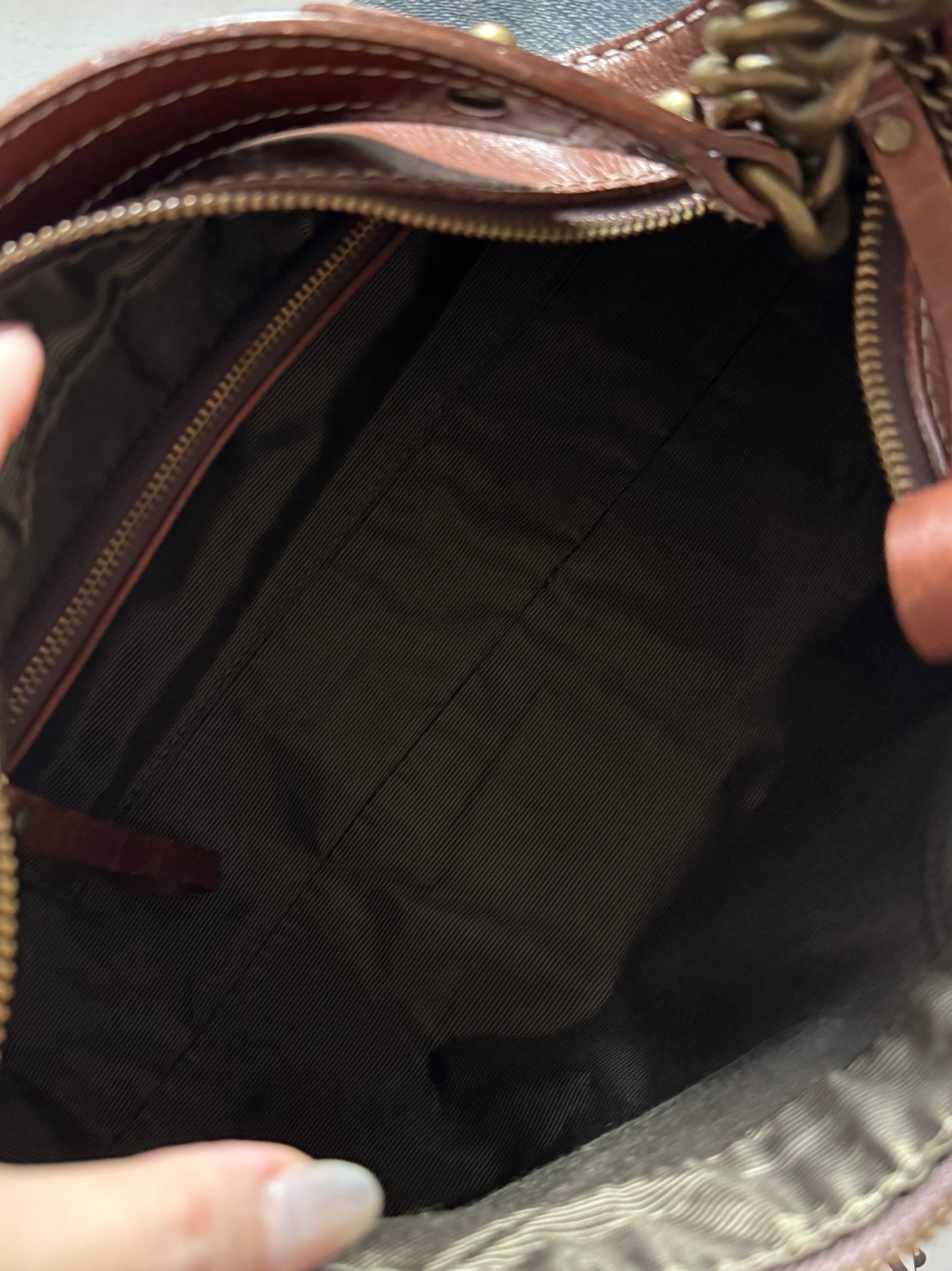 Vintage Burberry denim hobo bag