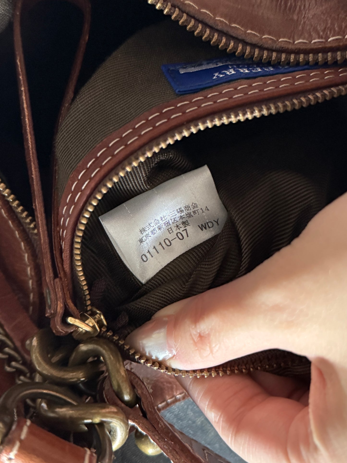 Vintage Burberry denim hobo bag