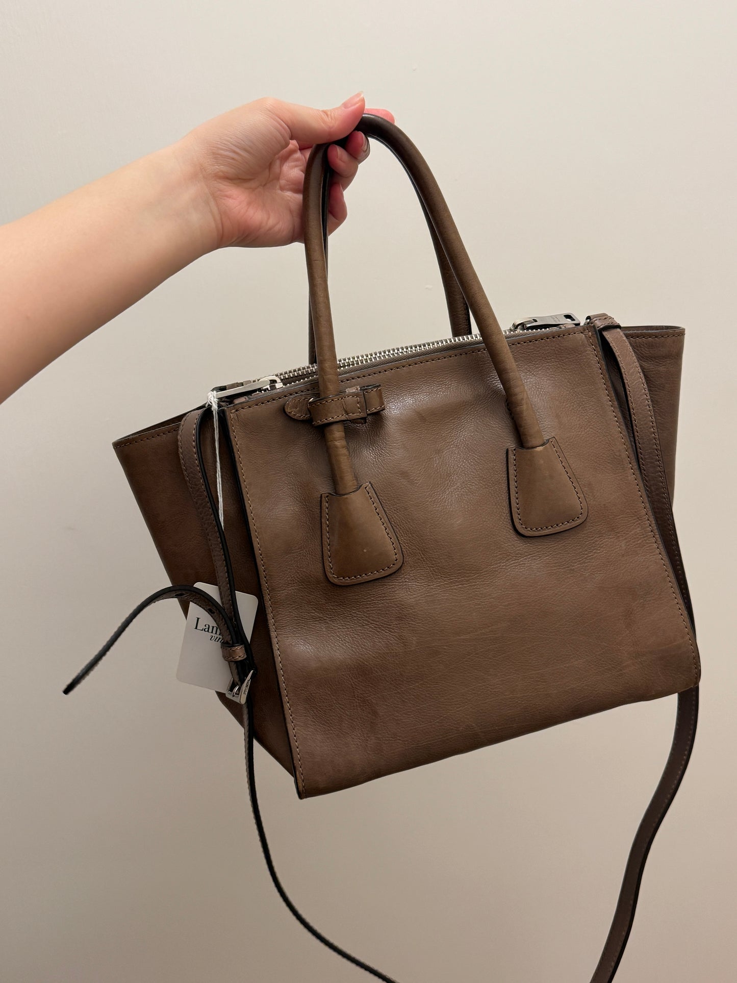 Vintage Prada square tote 2-way🐻