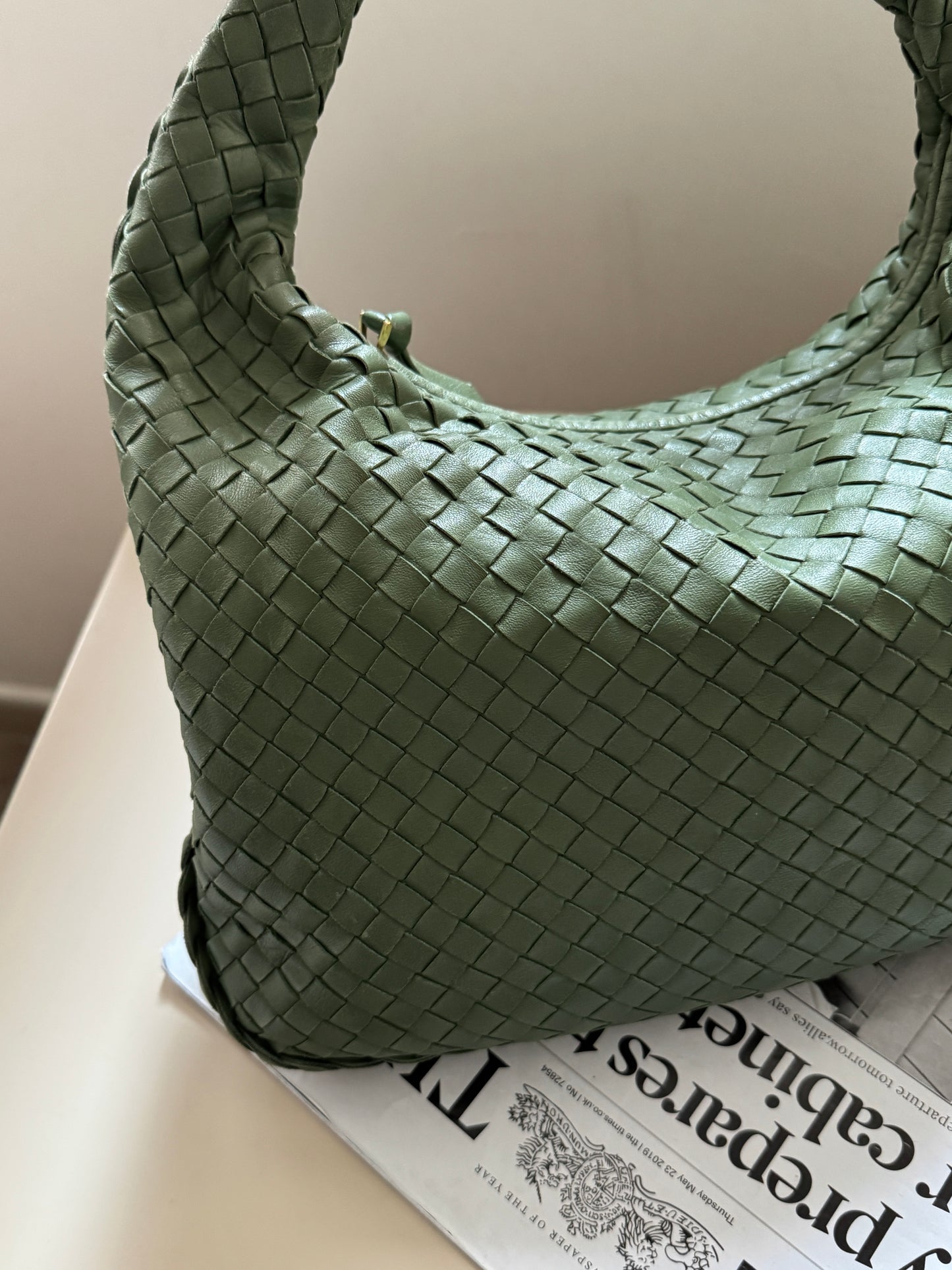 Vintage Bottega Veneta intrecciato olive hobo🍸
