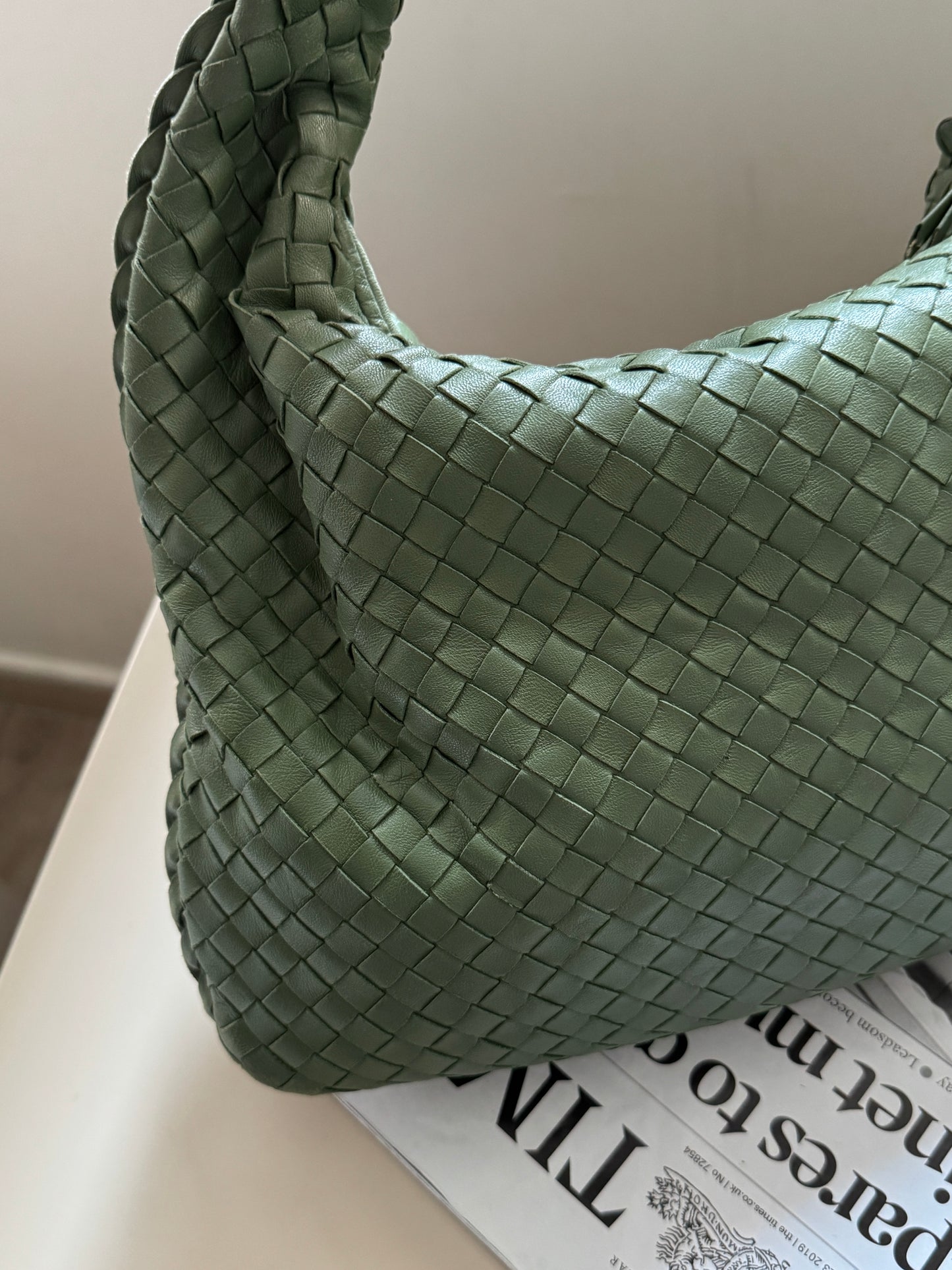 Vintage Bottega Veneta intrecciato olive hobo🍸