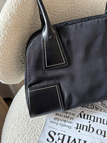 Vintage Prada nylon leather shoulder bag
