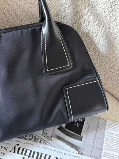 Vintage Prada nylon leather shoulder bag