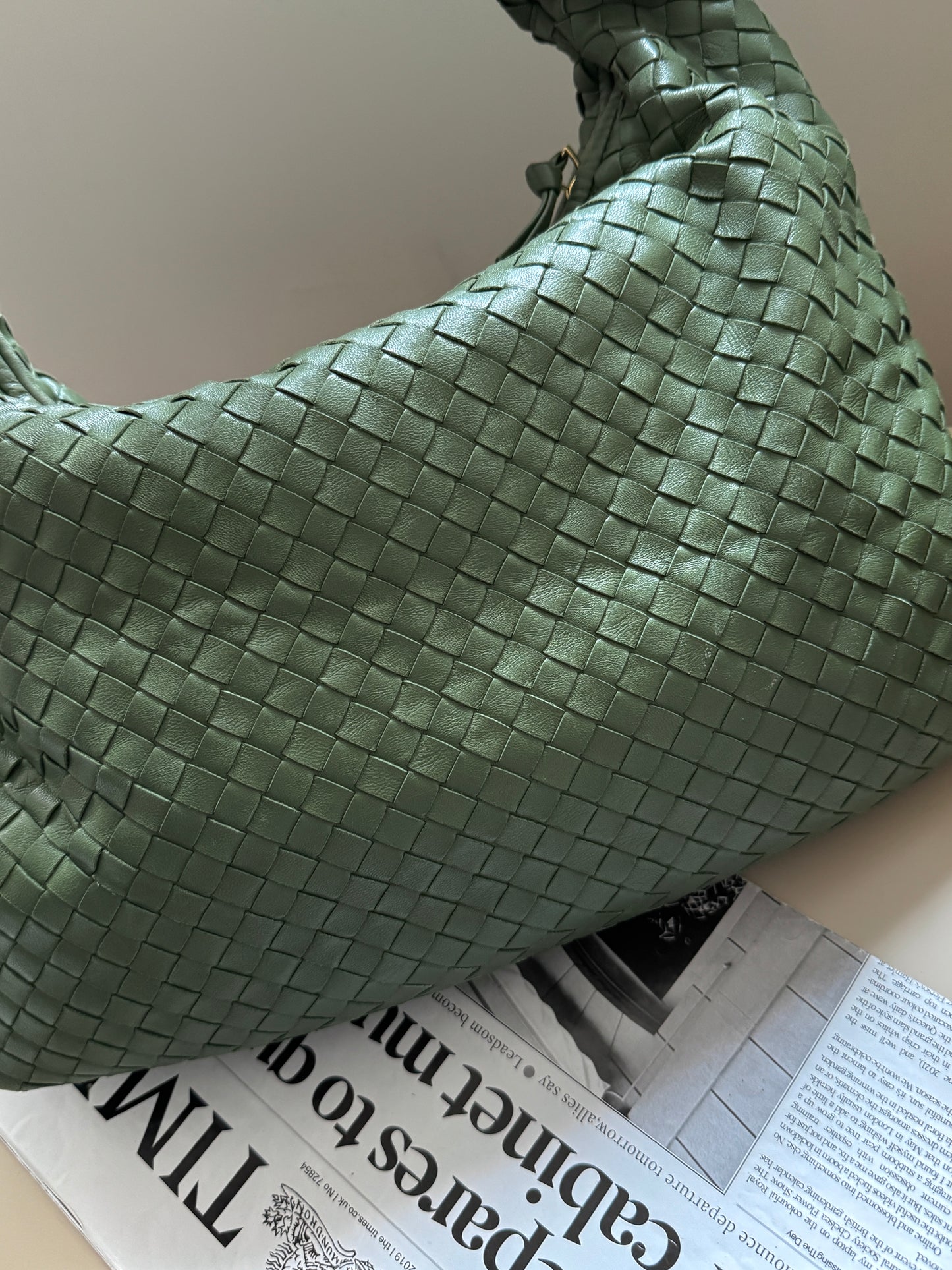 Vintage Bottega Veneta intrecciato olive hobo🍸