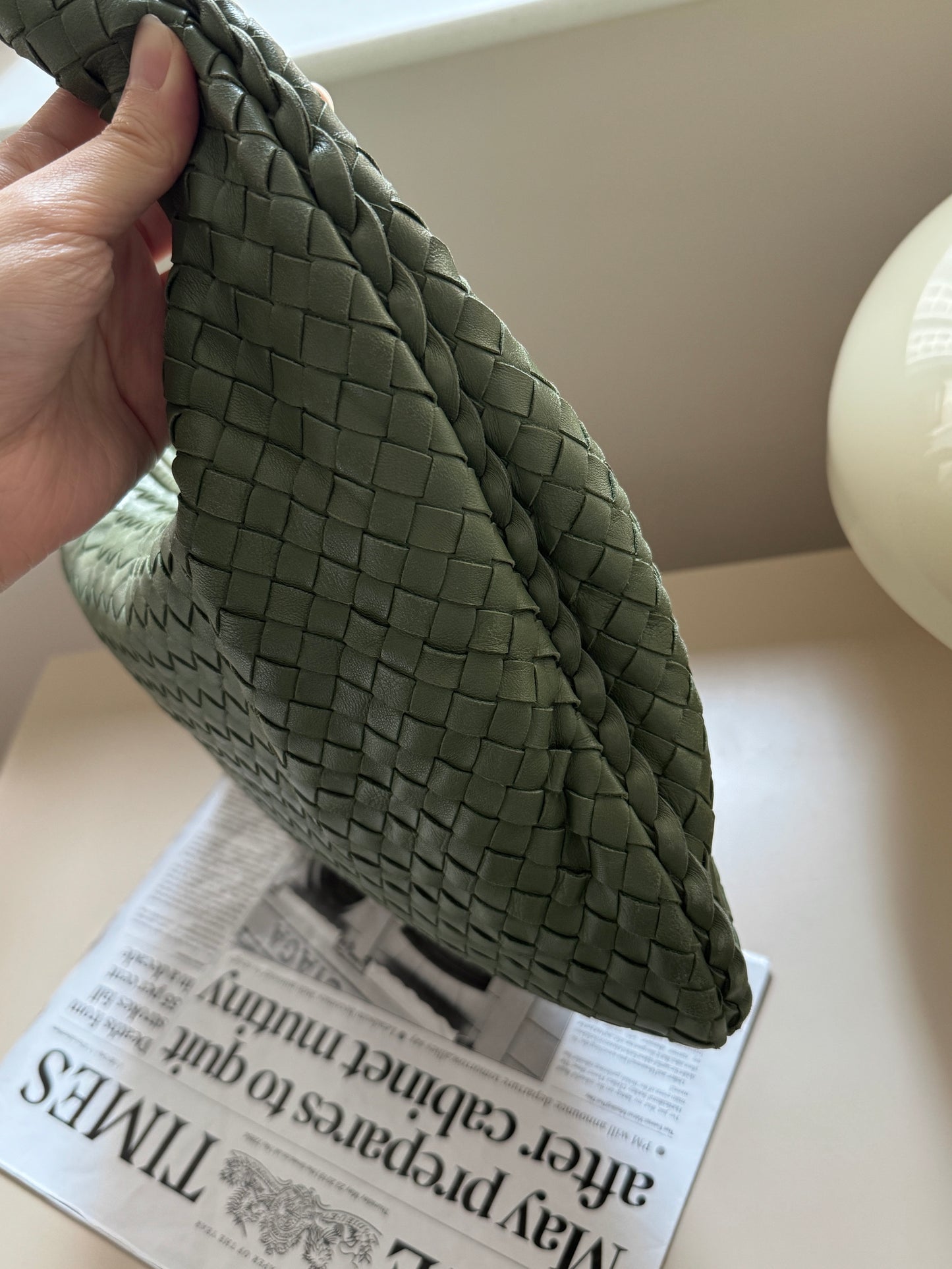 Vintage Bottega Veneta intrecciato olive hobo🍸
