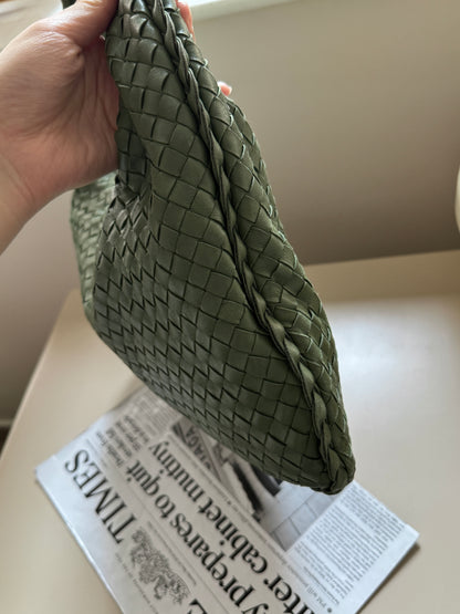 Vintage Bottega Veneta intrecciato olive hobo🍸
