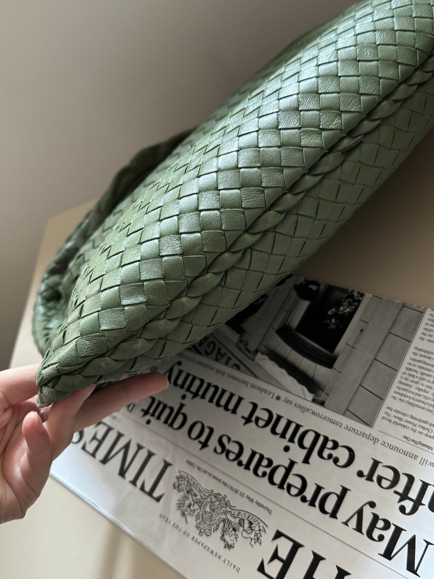 Vintage Bottega Veneta intrecciato olive hobo🍸