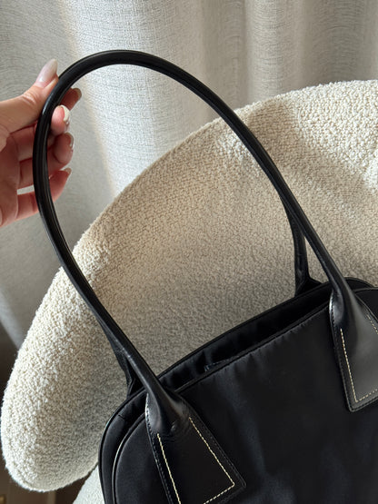 Vintage Prada nylon leather shoulder bag