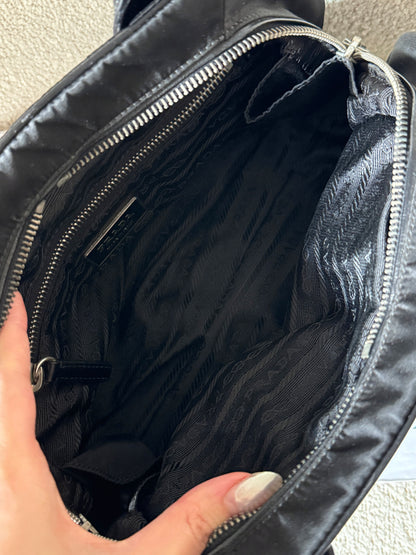 Vintage Prada nylon leather shoulder bag