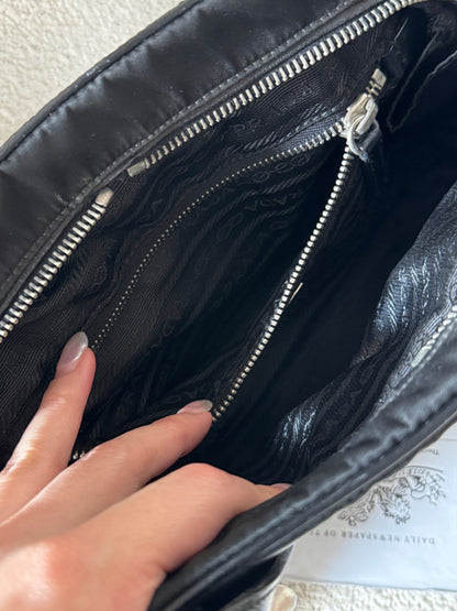 Vintage Prada nylon leather shoulder bag