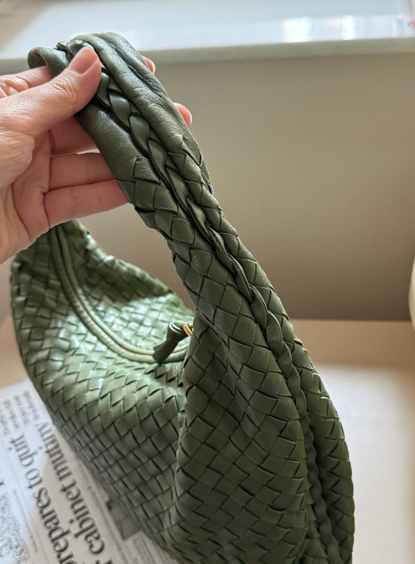 Vintage Bottega Veneta intrecciato olive hobo🍸