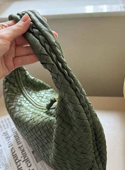 Vintage Bottega Veneta intrecciato olive hobo🍸