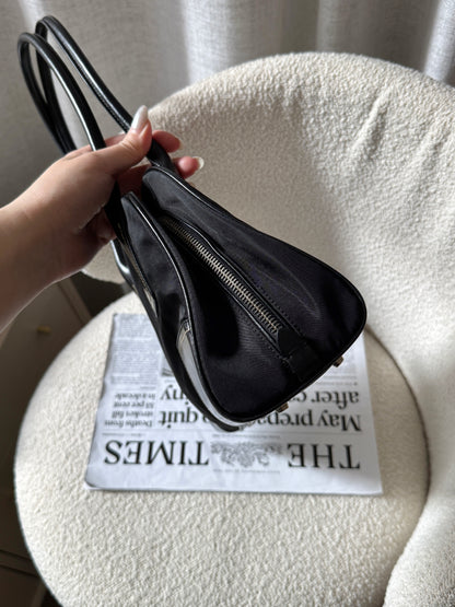 Vintage Prada nylon leather shoulder bag