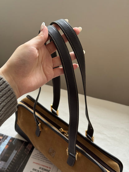 Vintage Loewe suede east west bag🍪
