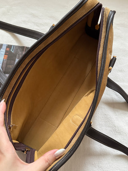 Vintage Loewe suede east west bag🍪