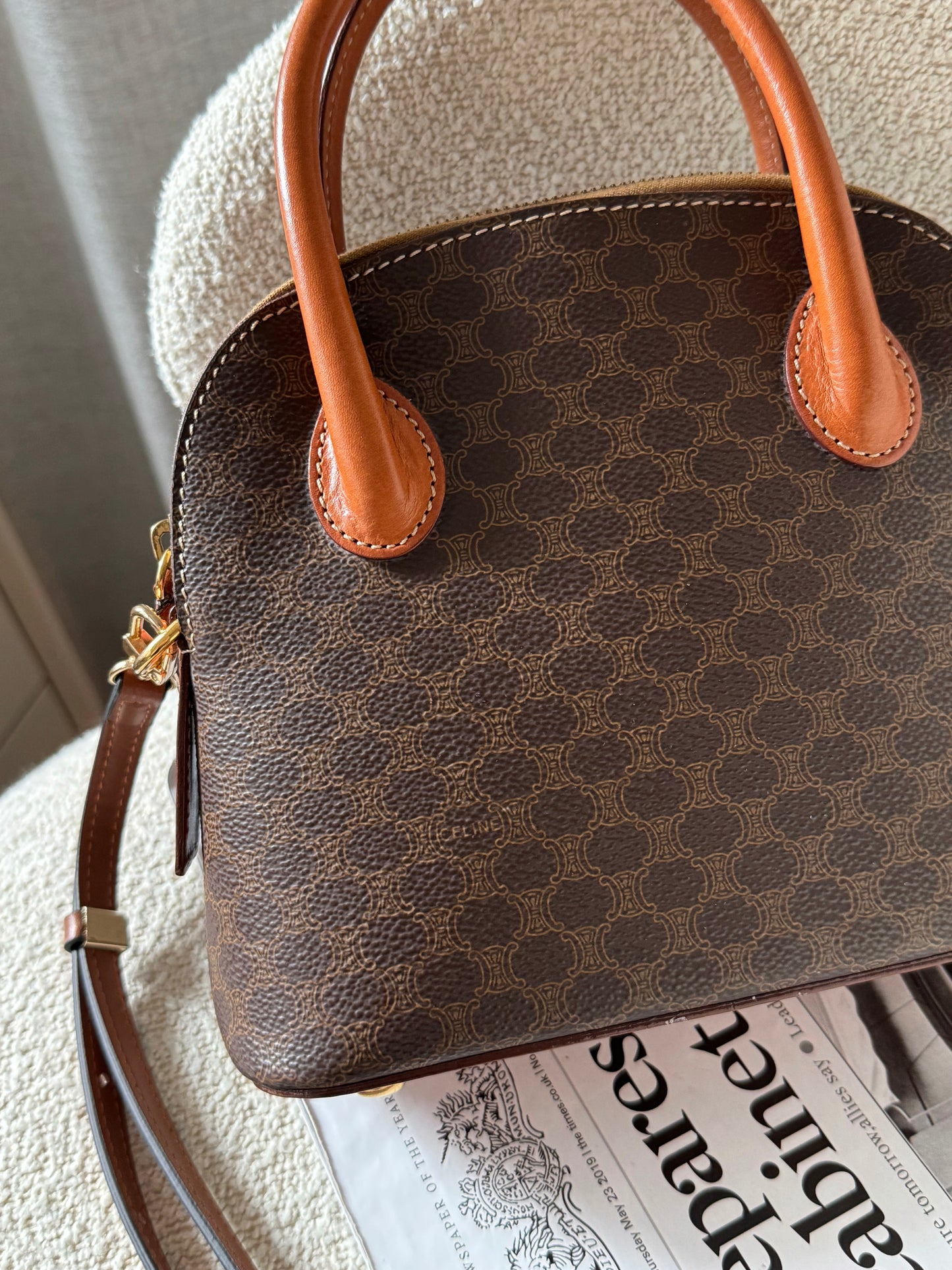 Vintage Celine 2-way alma bag